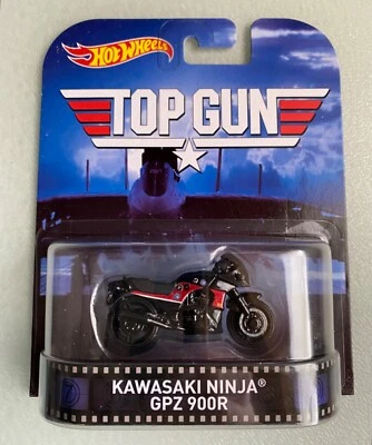 Top Gun Hot Wheels Retro Entertainment Kawasaki Ninja GPZ 900R motocicleta 1:64 Foto 1 de 4