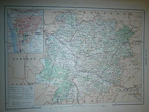 Carte géographique Année 1914 Département du Lot et Garonne - Imagen 1 de 1