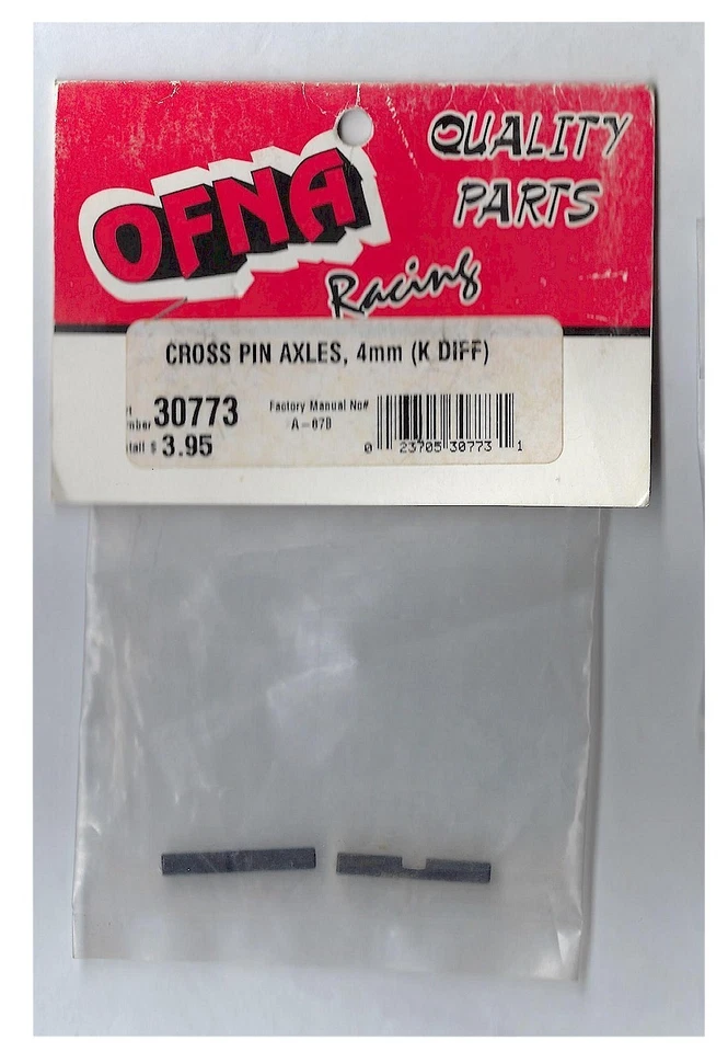 Ofna 30773 Cross Pin Axles 4.0mm Steel Nitro Buggy 9.5 RTR Pro LX1-E LX1 K-Diff - Image 1 of 1