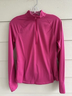 TOMMY BAHAMA Pink Long Sleeve Golf Tennis Shirt Jacket 1/2 Zip Medium - Image 1 of 4
