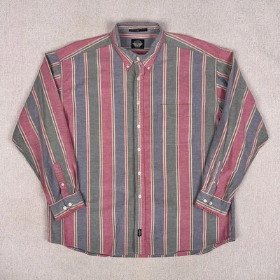 Camisa Oxford de Colección Años 90 Dockers con Botones para Hombres XL Relajada Multicolor Rayas Foto 1 de 4
