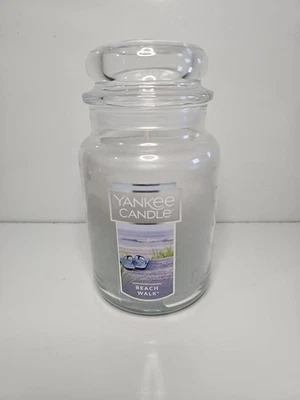 NUEVO Yankee Candle Beach Walk tarro grande 22 oz 110-150 horas tiempo de combustión 1129788 azul Foto 1 de 4