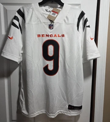 NUEVA Camiseta Nike Joe Burrow #9 Cincinnati Bengals Blanca Vapor FUSE Talla L $175 Nueva con Etiquetas Foto 1 de 4