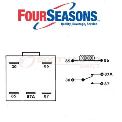 Four Seasons Engine Cooling Fan Motor Relay for 1993-1994 Pontiac Sunbird - bw Foto 1 de 4