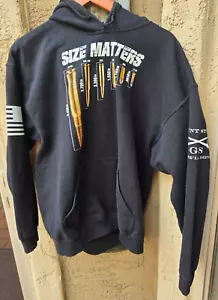 GRUNT STYLE Herren Hoodie Schwarz Sweatshirt SIZE MATTERS USA AMMO Größe L - Bild 1 von 6