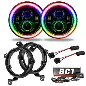 Oracle Lighting 7" High Powered LED Headlights Black Bezel 5769-335 - Foto 1 di 8