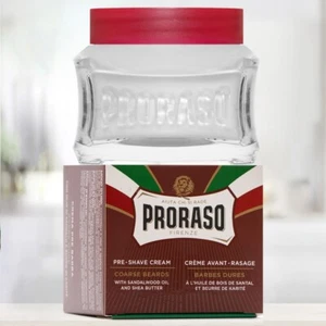 PRORASO Crema Pre Barba Barbe Dure | Crema roja pre-afeitada para barba gruesa | NUEVA - Imagen 1 de 3