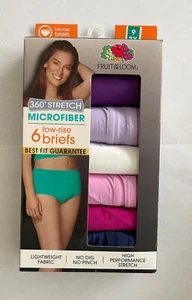 Fruit of the Loom 360 Stretch Microfiber 6 Low Rise Briefs size 9 (2X) - Picture 1 of 2