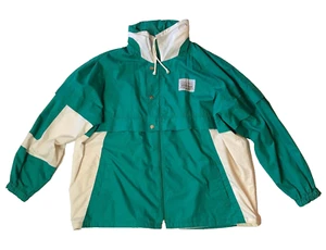 Retro Green Vintage McGregor Press Button Zip Up Hoody Jacket Size Large - Picture 1 of 12