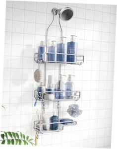 Shower Caddy Hanging Bathroom Organizer: Over Head Adjustable Rack for Sliver - Picture 1 of 7