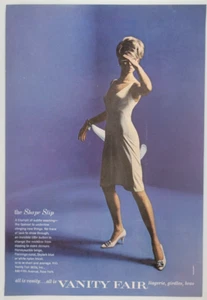 Lencería sin cordones Vanity Fair Shape fajas sujetadores mujer 1965 anuncio New Yorker 7,5x11,5" - Imagen 1 de 1