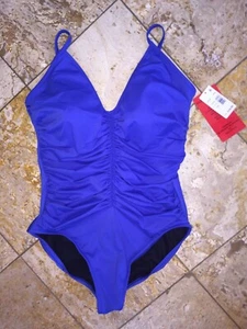 Magicsuit By Miraclesuit Blue Thamar One Piece Swimsuit Womens 8 Nwt - Picture 1 of 5