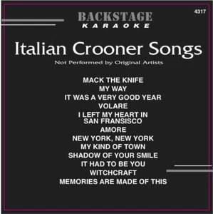 ITALIAN CROONER SONGS Karaoke CD+G Backstage #4317 New in ORGINAL Black Sleeve - Picture 1 of 2