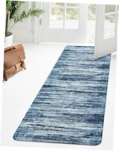 Modern Ombre Hallway Runner Rug - 2x6 Washable Runner Rugs with 2' x 6' Blue - Picture 1 of 8