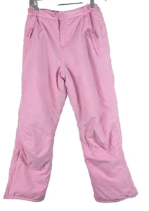Athletech Girls Youth Insulated Snow Ski Nylon Pants Winter Pink Size 10/12 - Picture 1 of 12