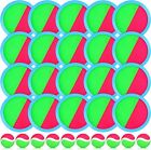 Kids Toys Toss and Catch Game Set 20 Paddles 10 Balls Beach Pink Green Blue 