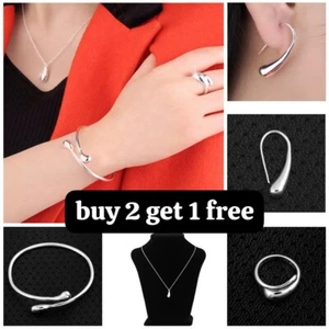 Women Girls Kids XMAS Jewelry Set Gift Necklace Bracelet & Earrings gold ring UK - Picture 1 of 73
