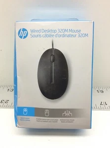 HP Przewodowy biurko 320M Mysz Kabel optyczny USB 1000 dpi Koło przewijania Symetryczne - Zdjęcie 1 z 7