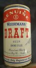 Wiedemann Draft Beer Can. Crimped Steel. 12 Oz.