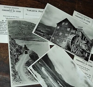 Old Vintage 30s Argentina Train State Railways Issue Bariloche Postcards Big Lot - Picture 1 of 12