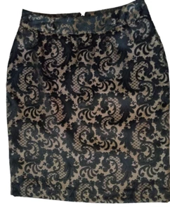 WORTHINGTON PETITE ROCK GRÖSSE 2P SCHWARZ/GOLD SPITZE GEFÜTTERT REISSVERSCHLUSS KOSTENLOSER VERSAND - Bild 1 von 3