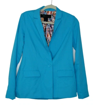 NUEVO Kardashian Colección Mujer XS Turquesa Novio Chaqueta Puño Inverso Desi Foto 1 de 4