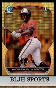 2023 Bowman Chrome #BCP-207 Anderson De Los Santos Orioles Vapor RC /75 (1B1) - Picture 1 of 2