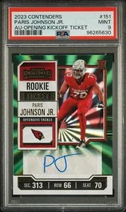 2023 Contenders #151 Paris Johnson Jr. AU-Opening Kickoff Ticket (RC) Autopragh - Picture 1 of 3