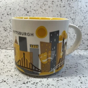 Starbucks Pittsburgh PA You Are Here Series 14 Oz 2014 Mug YAH Yinzer Steelers - Picture 1 of 6