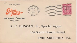 #683 2c Charleston South Carolina Glens Falls Insurance NY First Day cover - Picture 1 of 2