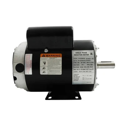 5 HP SPL 1 Phase 3450RPM Electric Air Compressor Duty Motor 56HZ 7/8" Shaft - Image 1 of 4