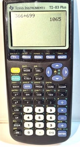 TI-83 Plus Texas Instrument Graphing Calculator Scientific Black Working Tested - Picture 1 of 2