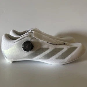 adidas Mens 8.5 TEMPO 3-STRIPES BOA CYCLING SHOES Cloud White / Silver IG3160 - Picture 1 of 9