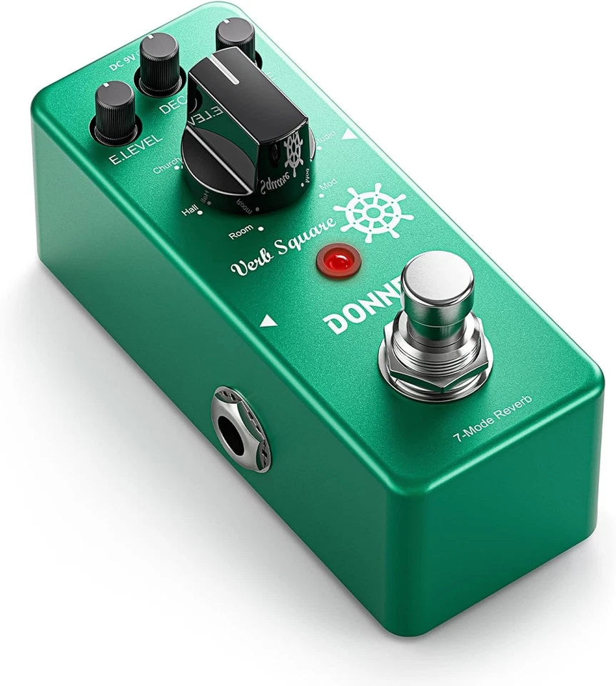 ♪Donner Verb Square Digital Reverb Guitarra Efecto Pedal Verbo Cuadrado 7 Modos