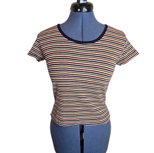 Vintage Dead Stock Jordache gestreiftes Rundhals Baby T-Shirt Medium - Bild 1 von 8