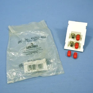 Módulo de inserción de conector de acoplamiento de fibra óptica Leviton blanco dúplex ST 45° 41291-4TW - Imagen 1 de 7