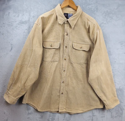 Merrill & Forbes Heavy Corduroy Shirt Mens XXL Pockets Casual Shacket Khaki - Image 1 of 4