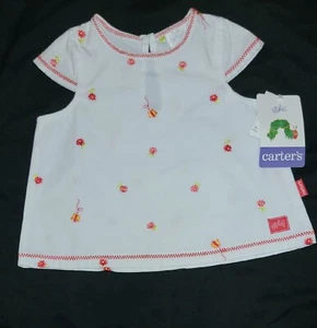 BRANDNEU MIT ETIKETT 3-6 Monate Vintage Carters HUNGRIGE CRAUPE SCHMETTERLING/Blume Eric Carle  - Bild 1 von 6