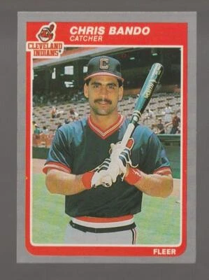 1985 Fleer Chris Bando Cleveland Indians #438 Near Mint or Better - Image 1 of 2