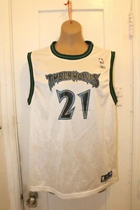 REEBOK Timberwolves Kevin Garnett #21 NBA Basketball Jersey Youth XL Vintage EUC - Picture 1 of 9