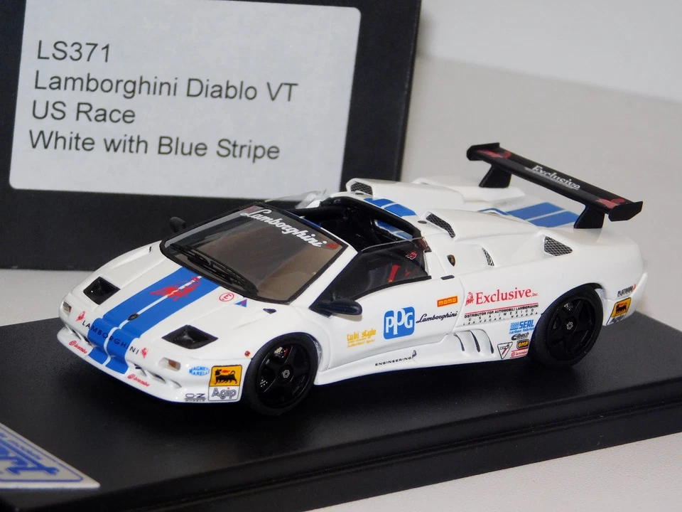 LAMBORGHINI DIABLO VT US RACE RAYAS BLANCAS/AZULES LOOKSMART LS371 1/43 Foto 1 de 1