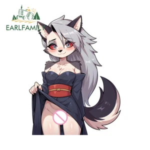 EARLFAMILY 5.1" Furry Girl Car Sticker Laptop Motorcycle Windshield JDM Decals - Picture 1 of 4