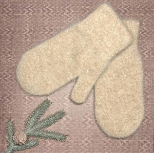 100% Angora Knitted Mittens for Women Made in USA - Picture 1 of 6