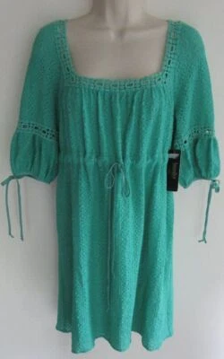 Laundry by Shelli Segal Lace Empire Waist BOHO Dress Sz 6 60's Style $235 MSRP - Image 1 of 4