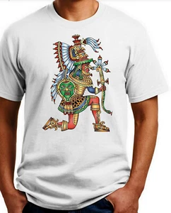 Mayan Warrior T-shirt. Ash,Khaki,White,Yellow Small -3X .Free Ship USA - Picture 1 of 5