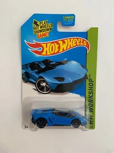 2014 HOT WHEELS HW WORKSHOP HW ALL STARS LAMBORGHINI AVENTADOR J BLUE 196/250 - Picture 1 of 4