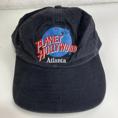 Gorra gorra vintage años 90 Planet Hollywood Atlanta Snapback talla única algodón negra Foto 1 de 4