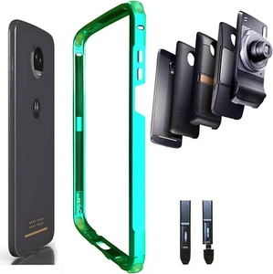 Motorola Moto Z3 /Z3 Play Case Drop Protection Bumper Compatible Moto Mods-Green - Picture 1 of 8