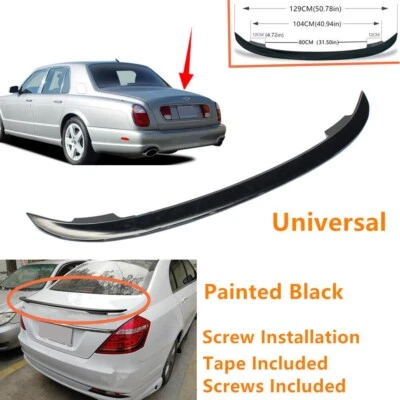 Universal Gloss Black Fit For Bentley Arnage 99-07 Rear Trunk Lip Spoiler Wing - Image 1 of 4
