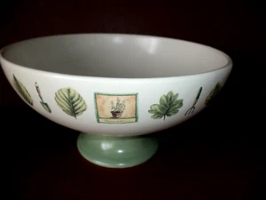 Pfaltzgraff Naturewood Large Pedestal Bowl 12” Diameter 6 5/8" High RARE - Picture 1 of 3